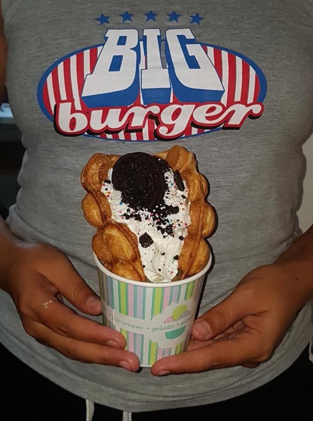 Bubble waffle a Big Burgernél